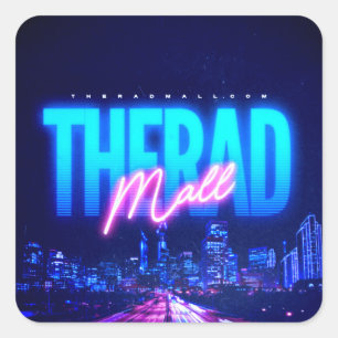 Pegatina Cuadrada Los minitPegatinas "Wave 6" del Rad Mall (20ct)