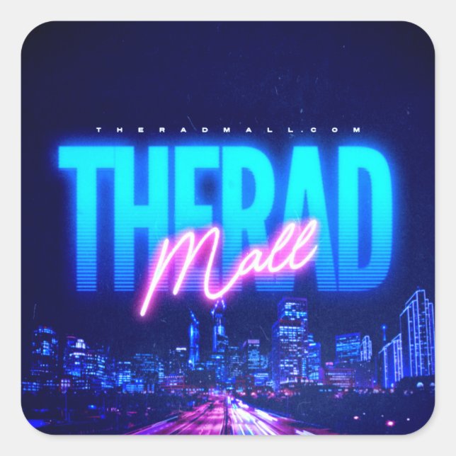 Pegatina Cuadrada Los minitPegatinas "Wave 6" del Rad Mall (20ct) (Anverso)