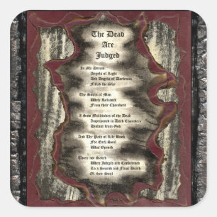 Pegatina Cuadrada Los muertos son juzgados