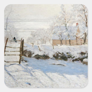 Pegatina Cuadrada Los Navidades de Claude Monet en The Magpie