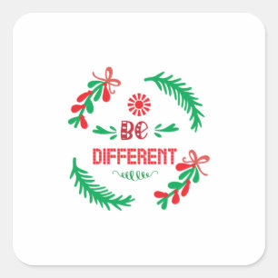Pegatina Cuadrada Los Navidades de Feliz Navidad son diferentes