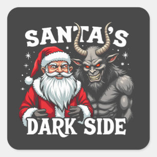 Pegatina Cuadrada Los Navidades del lado oscuro de Santa Lucía maltr