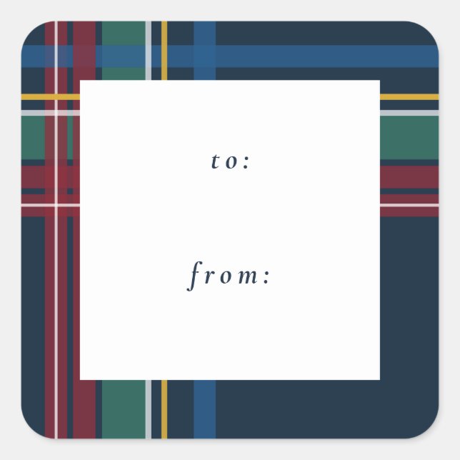 Pegatina Cuadrada Los navidades piden regalos sencillos de vacacione (Anverso)