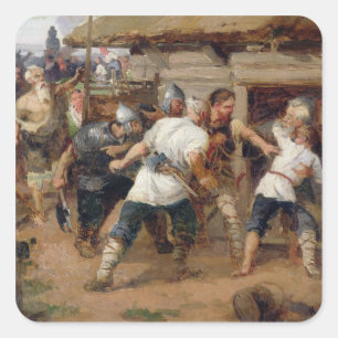 Pegatina Cuadrada Los Pagans mataron a los primeros cristianos