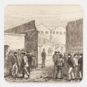 Pegatina Cuadrada Los parados de Londres