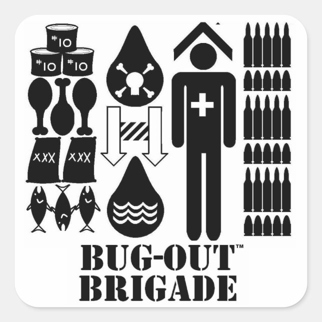 Pegatina Cuadrada Los Pegatinas básicos (Anverso)