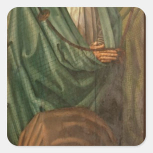 Pegatina Cuadrada Los pescadores, del Polyptych of St.