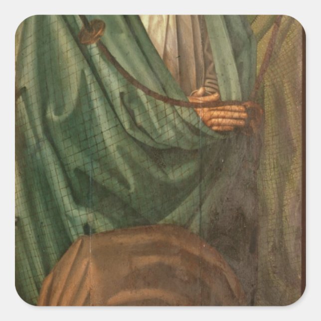 Pegatina Cuadrada Los pescadores, del Polyptych of St. (Anverso)