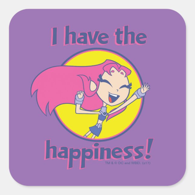 Pegatina Cuadrada ¡Los titanes adolescentes se van! | Starfire "Teng (Anverso)