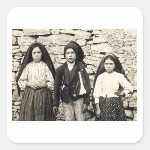 Pegatina Cuadrada Los tres pastorcitos