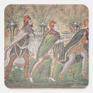 Pegatina Cuadrada Los Tres Reyes