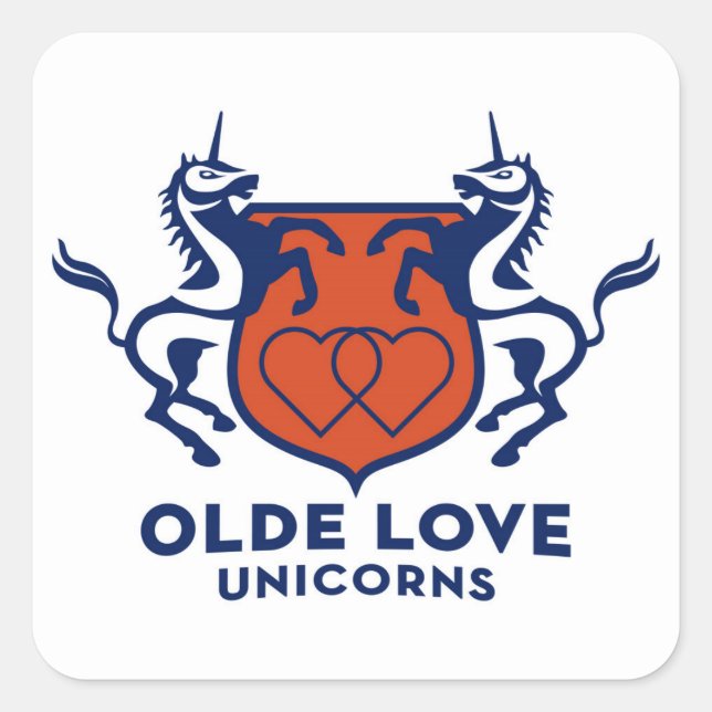 Pegatina Cuadrada ¡Los unicornios necesitan atención! (Anverso)