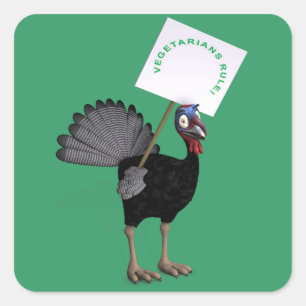 Pegatina Cuadrada ¡Los vegetarianos gobiernan!