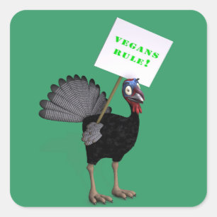 Pegatina Cuadrada ¡Los vegetarianos gobiernan!