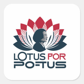 Pegatina Cuadrada Lotus para POTUS Kamala Harris 2024