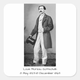 Pegatina Cuadrada Louis Moreau Gottschalk