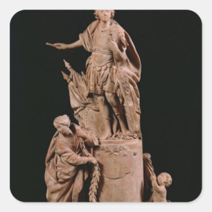 Pegatina Cuadrada Louis XV como emperador romano