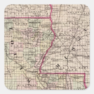 Pegatina Cuadrada Louisiana