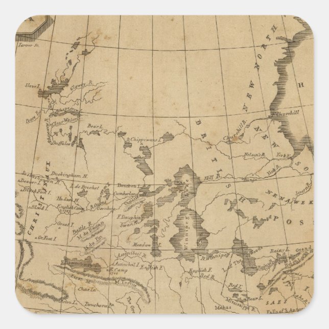 Pegatina Cuadrada Louisiana 12 (Anverso)