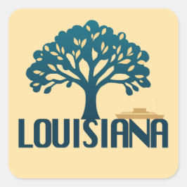 Pegatina Cuadrada Louisiana Estados Unidos de América