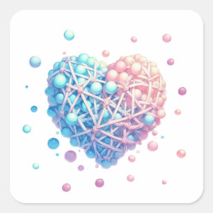 Pegatina Cuadrada Love Bears All Things