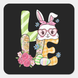 PEGATINA CUADRADA LOVE EASTER