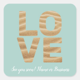 Pegatina Cuadrada LOVE Personalizable Temático de San Valentín