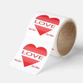 Pegatina Cuadrada Love & Romance Concept Design with Heart Elements