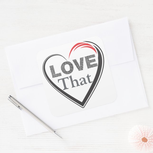 Pegatina Cuadrada Love That Sticker (Sobre)