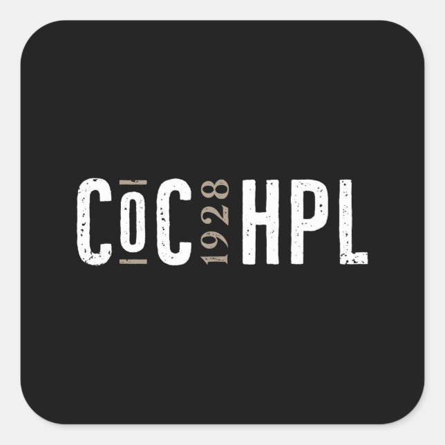 Pegatina Cuadrada Lovecraft CoC (Anverso)