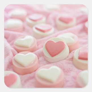 Pegatina Cuadrada lovely pink 