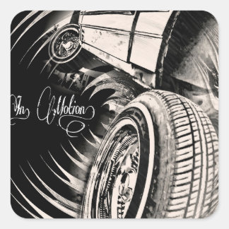 PEGATINA CUADRADA LOWRIDER