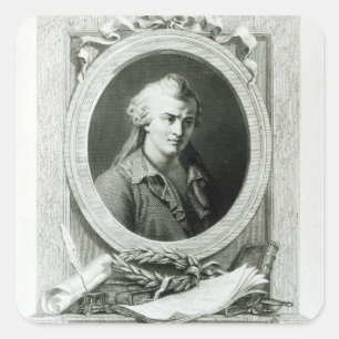 Pegatina Cuadrada Lucas de Clapiers Marquis de Vauvenargues
