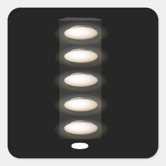 Pegatina Cuadrada Luces de vanidad verticales de mobiliario brillant