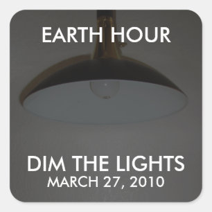 Pegatina Cuadrada Luces encendidas/apagadas - Atenuar las luces para