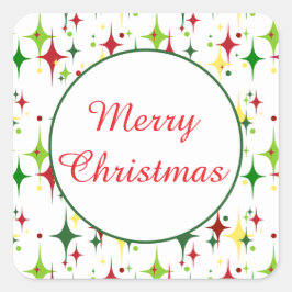 Pegatina Cuadrada Luces navidades