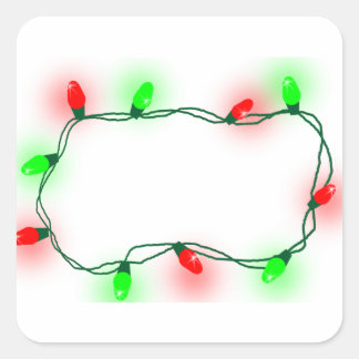 Pegatina Cuadrada Luces navidades
