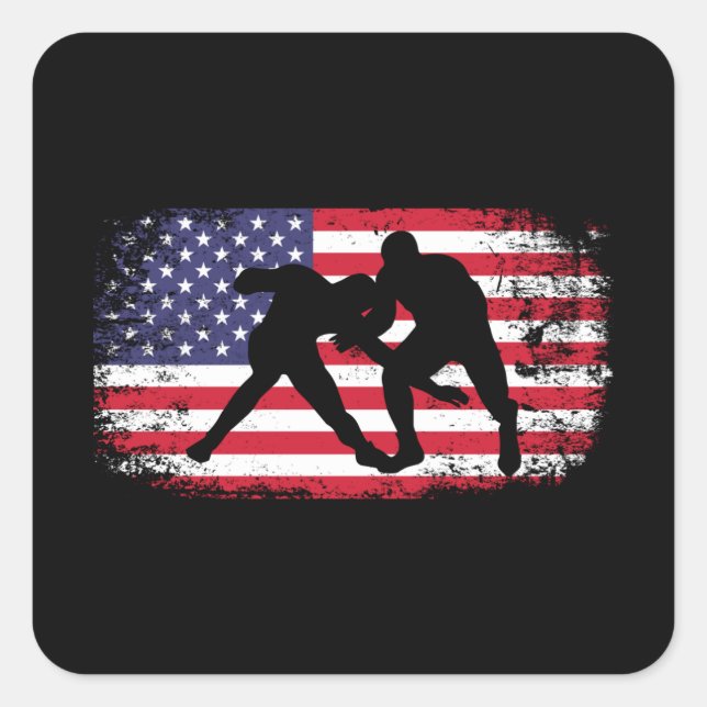 Pegatina Cuadrada Lucha (Anverso)