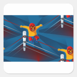 Pegatina Cuadrada luchador