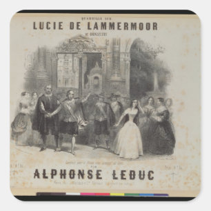 Pegatina Cuadrada Lucía de Lammermoor' de Gaetano Donizetti