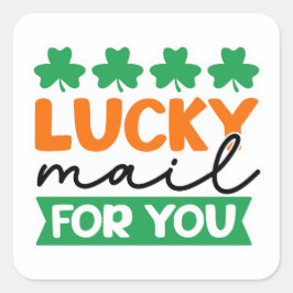 Pegatina Cuadrada Lucky Mail For You