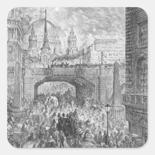 Pegatina Cuadrada Ludgate Hill