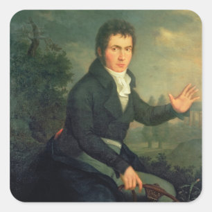 Pegatina Cuadrada Ludvig van Beethoven , 1804