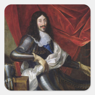 Pegatina Cuadrada Luis XIII Rey de Francia y Navarra