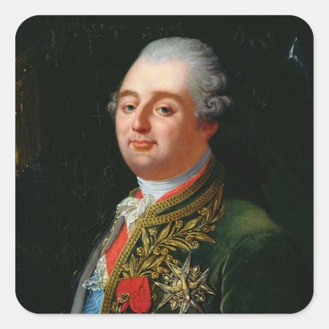 Pegatina Cuadrada Luis XVI (Anverso)