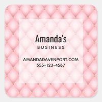 Lujo Pink Tufted Diamond Pattern Business