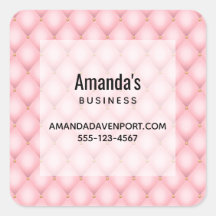 Lujo Pink Tufted Diamond Pattern Business