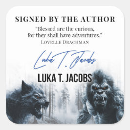 Pegatina Cuadrada Luka T. Jacobs Author Bookplate
