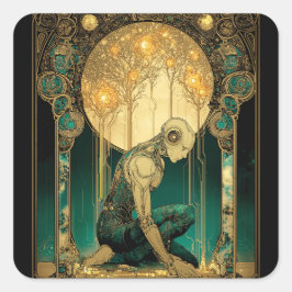 Pegatina Cuadrada Luminous Ascension