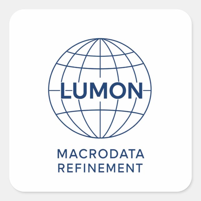 Pegatina Cuadrada Lumon Macrodata Refinement (Anverso)
